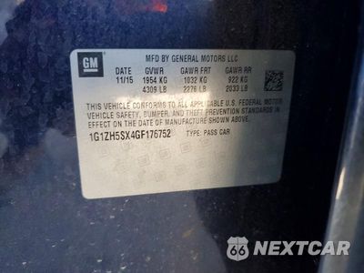 Zdjęcie 12 z 12 samochodu: 2016 CHEVROLET MALIBU PREMIER VIN:1G1ZH5SX4GF176752 - miniatura