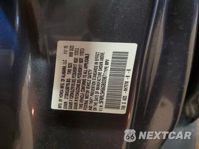 Zdjęcie 13 z 13 samochodu: 2016 HONDA ODYSSEY EXL VIN:5FNRL5H66GB039871 - miniatura