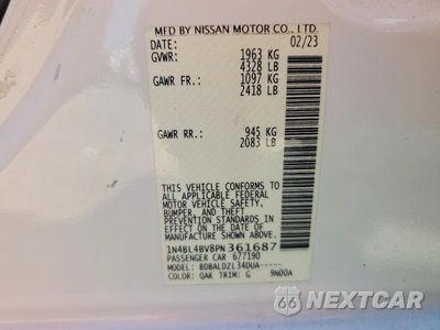 Zdjęcie 13 z 13 samochodu: 2023 NISSAN ALTIMA S VIN:1N4BL4BV8PN361687 - miniatura