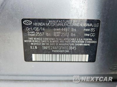 Zdjęcie 12 z 12 samochodu: 2015 HYUNDAI SONATA SE VIN:5NPE24AF0FH103845 - miniatura