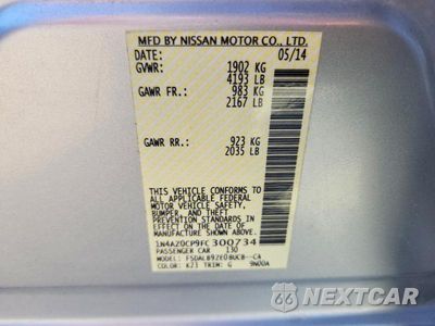 Zdjęcie 12 z 12 samochodu: 2015 NISSAN LEAF S VIN:1N4AZ0CP9FC300734 - miniatura