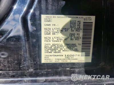 Zdjęcie 13 z 13 samochodu: 2014 NISSAN NV 3500 HD S VIN:5BZAF0AA4EN160676 - miniatura