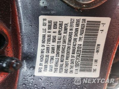 Zdjęcie 12 z 12 samochodu: 2018 HONDA CIVIC EX VIN:19XFC1F34JE201014 - miniatura