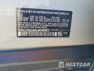 Zdjęcie 13 z 13 samochodu: 2020 BMW X5 XDRIVE40I VIN:5UXCR6C04L9C40963 - miniatura