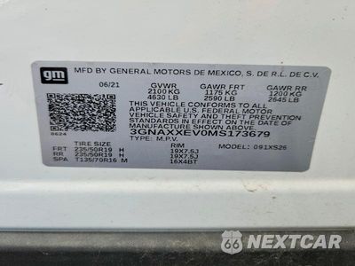 Zdjęcie 13 z 13 samochodu: 2021 CHEVROLET EQUINOX PREMIER VIN:3GNAXXEV0MS173679 - miniatura