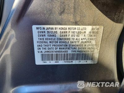 Zdjęcie 12 z 12 samochodu: 2009 HONDA FIT SPORT VIN:JHMGE87489S054055 - miniatura