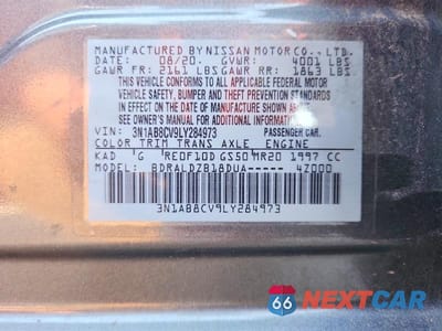 Zdjęcie 12 z 12 samochodu: 2020 NISSAN SENTRA SV VIN:3N1AB8CV9LY284973 - miniatura