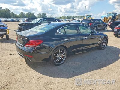 Trzecie zdjęcie samochodu z tyłu: 2019 GENESIS G70 3.3T ADVANCED VIN:KMTG34LE0KU034344 - miniatura