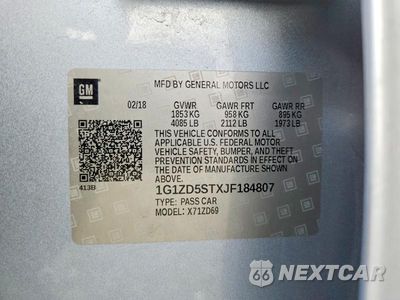 Zdjęcie 12 z 12 samochodu: 2018 CHEVROLET MALIBU LT VIN:1G1ZD5STXJF184807 - miniatura