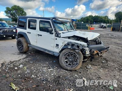 Czwarte zdjęcie samochodu z boku: 2018 JEEP WRANGLER UNLIMITED SPORT VIN:1C4HJXDG2JW115181 - miniatura