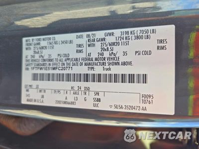 Zdjęcie 13 z 13 samochodu: 2021 FORD F150 SUPERCREW VIN:1FTFW1E51MFC20771 - miniatura