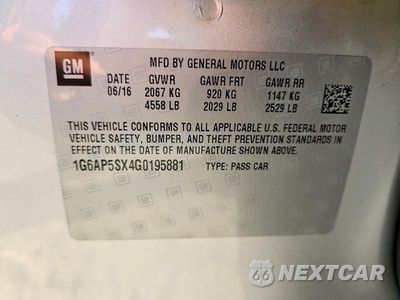 Zdjęcie 13 z 13 samochodu: 2016 CADILLAC CTS VIN:1G6AP5SX4G0195881 - miniatura