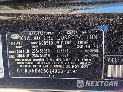 Zdjęcie 14 z 14 samochodu: 2018 KIA SEDONA SXL VIN:KNDME5C14J6346491 - miniatura