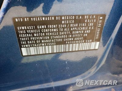 Zdjęcie 12 z 12 samochodu: 2015 VOLKSWAGEN JETTA SE VIN:3VWD17AJ2FM315593 - miniatura