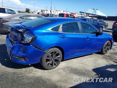 Trzecie zdjęcie samochodu z tyłu: 2020 HONDA CIVIC SPORT VIN:19XFC2F82LE014813 - miniatura