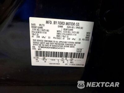Zdjęcie 13 z 13 samochodu: 2021 FORD EXPLORER XLT VIN:1FMSK8DH0MGC41311 - miniatura