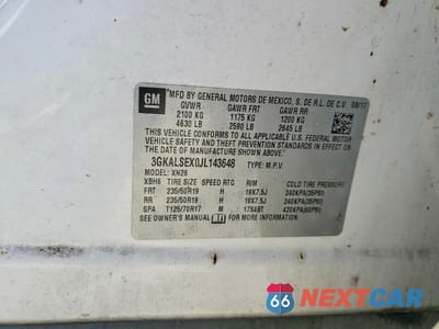 Zdjęcie 12 z 12 samochodu: 2018 GMC TERRAIN DENALI VIN:3GKALSEX0JL143648 - miniatura