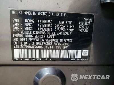 Zdjęcie 13 z 13 samochodu: 2021 HONDA HR-V LX VIN:3CZRU6H36MM701944 - miniatura