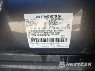 Zdjęcie 14 z 14 samochodu: 2022 FORD EXPLORER XLT VIN:1FMSK8DH8NGA47983 - miniatura