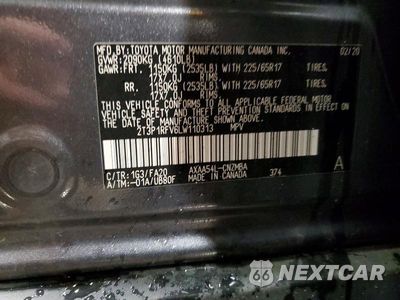 Zdjęcie 14 z 14 samochodu: 2020 TOYOTA RAV4 XLE VIN:2T3P1RFV6LW110313 - miniatura