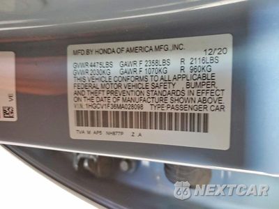Zdjęcie 13 z 13 samochodu: 2021 HONDA ACCORD SPORT VIN:1HGCV1F36MA028098 - miniatura