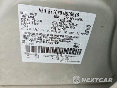 Zdjęcie 12 z 12 samochodu: 2024 FORD MAVERICK XLT TREMOR VIN:3FTTW8C90RRB61238 - miniatura