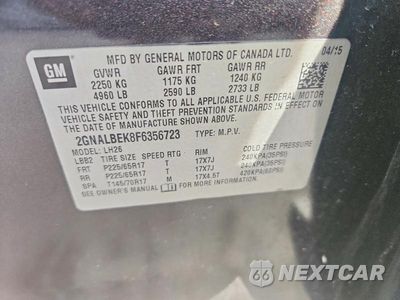 Zdjęcie 13 z 13 samochodu: 2015 CHEVROLET EQUINOX LT VIN:2GNALBEK8F6356723 - miniatura