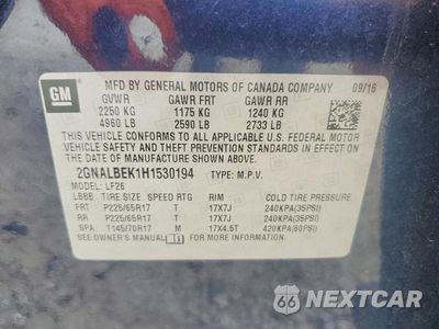 Zdjęcie 13 z 13 samochodu: 2017 CHEVROLET EQUINOX LS VIN:2GNALBEK1H1530194 - miniatura
