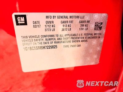 Zdjęcie 12 z 12 samochodu: 2017 CHEVROLET CRUZE LS VIN:1G1BC5SM6H7229825 - miniatura