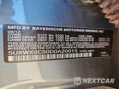 Zdjęcie 14 z 14 samochodu: 2013 BMW X3 XDRIVE28I VIN:5UXWX9C50D0A20015 - miniatura
