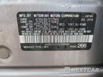 Zdjęcie 12 z 12 samochodu: 2016 MITSUBISHI OUTLANDER ES VIN:JA4AD2A35GZ062684 - miniatura