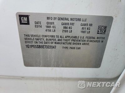 Zdjęcie 12 z 12 samochodu: 2014 CHEVROLET CRUZE LT VIN:1G1PE5SB8E7322047 - miniatura