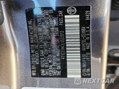 Zdjęcie 12 z 12 samochodu: 2020 TOYOTA CAMRY LE VIN:4T1C31AK3LU532913 - miniatura