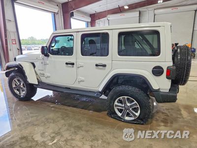 Drugie zdjęcie samochodu z przodu: 2020 JEEP WRANGLER UNLIMITED SAHARA VIN:1C4HJXEN6LW177473 - miniatura