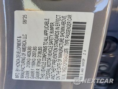 Zdjęcie 12 z 12 samochodu: 2025 HONDA ACCORD HYBRID SPORT VIN:1HGCY2F58SA073376 - miniatura