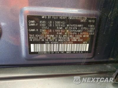 Zdjęcie 13 z 13 samochodu: 2014 SUBARU OUTBACK 2.5I LIMITED VIN:4S4BRCLC5E3251958 - miniatura