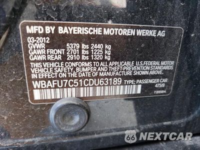 Zdjęcie 12 z 12 samochodu: 2012 BMW 535 XI VIN:WBAFU7C51CDU63189 - miniatura