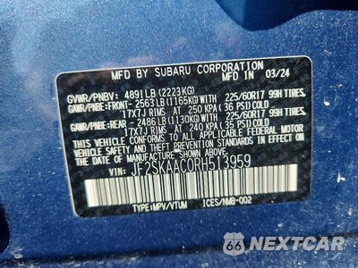 Zdjęcie 13 z 13 samochodu: 2024 SUBARU FORESTER VIN:JF2SKAAC0RH513959 - miniatura
