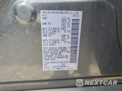 Zdjęcie 13 z 13 samochodu: 2016 NISSAN ROGUE SL VIN:5N1AT2MV9GC737523 - miniatura