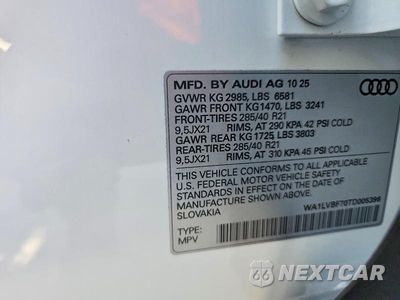 Zdjęcie 14 z 14 samochodu: 2026 AUDI Q7 PREMIUM PLUS VIN:WA1LVBF70TD005396 - miniatura