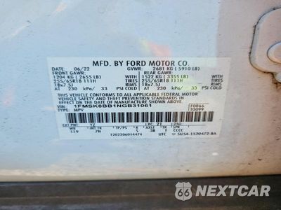 Zdjęcie 13 z 13 samochodu: 2022 FORD EXPLORER VIN:1FMSK8BB1NGB31061 - miniatura