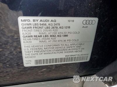 Zdjęcie 13 z 13 samochodu: 2020 AUDI Q5 PREMIUM PLUS VIN:WA1BNAFY3L2028696 - miniatura