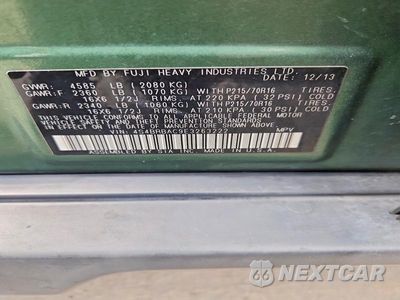 Zdjęcie 13 z 13 samochodu: 2014 SUBARU OUTBACK 2.5I VIN:4S4BRBAC9E3263222 - miniatura