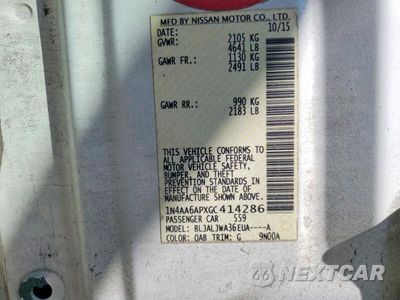 Zdjęcie 13 z 13 samochodu: 2016 NISSAN MAXIMA 3.5 SV VIN:1N4AA6APXGC414286 - miniatura