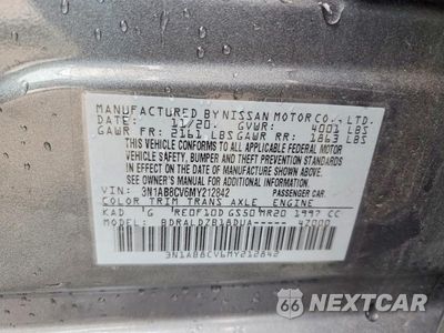 Zdjęcie 12 z 12 samochodu: 2021 NISSAN SENTRA SV VIN:3N1AB8CV6MY212842 - miniatura
