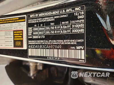 Zdjęcie 13 z 13 samochodu: 2016 MERCEDES-BENZ GLE 350 VIN:4JGDA5JB3GA697949 - miniatura