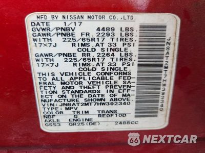 Zdjęcie 14 z 14 samochodu: 2017 NISSAN ROGUE SV VIN:JN8AT2MT7HW392340 - miniatura