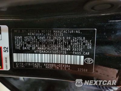 Zdjęcie 12 z 12 samochodu: 2026 TOYOTA CAMRY SE VIN:4T1DAACKXTU253126 - miniatura