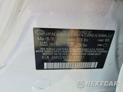 Zdjęcie 12 z 12 samochodu: 2018 HYUNDAI ELANTRA SE VIN:5NPD74LF1JH338077 - miniatura