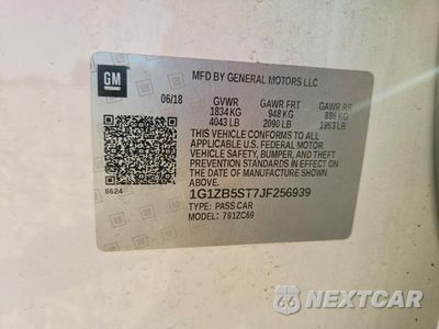 Zdjęcie 12 z 12 samochodu: 2018 CHEVROLET MALIBU LS VIN:1G1ZB5ST7JF256939 - miniatura
